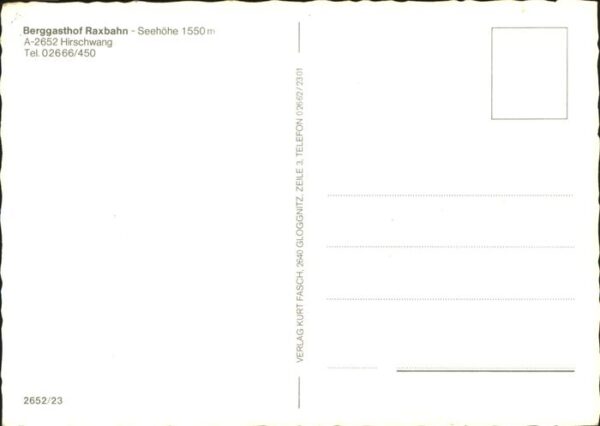 Hirschwang Rax Berggasthof Raxbahn – Bild 2