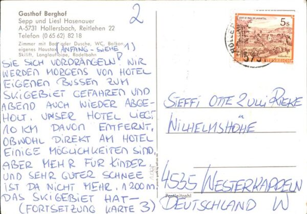 Hollersbach Pinzgau Berghof Gasthof Skifahrer – Bild 2