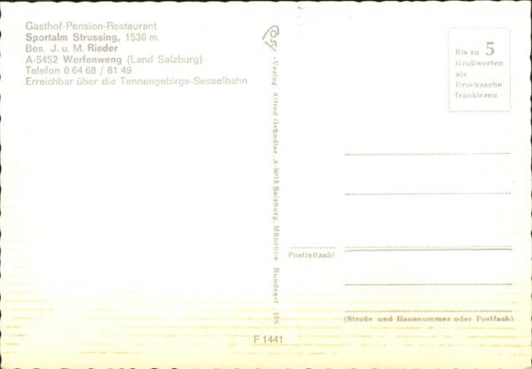 Werfenweng Gasthof Pension Restaurant Sportalm Str – Bild 2