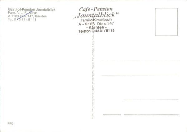 Kaernten Jauntalblick Cafe Pension Diex – Bild 2
