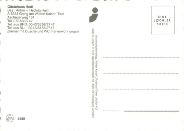Going Wilden Kaiser Tirol Gästehaus Hedi – Bild 2