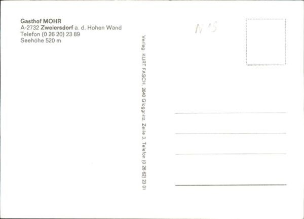 Hohe Wand Gasthof Mohr Zweiersdorf – Bild 2