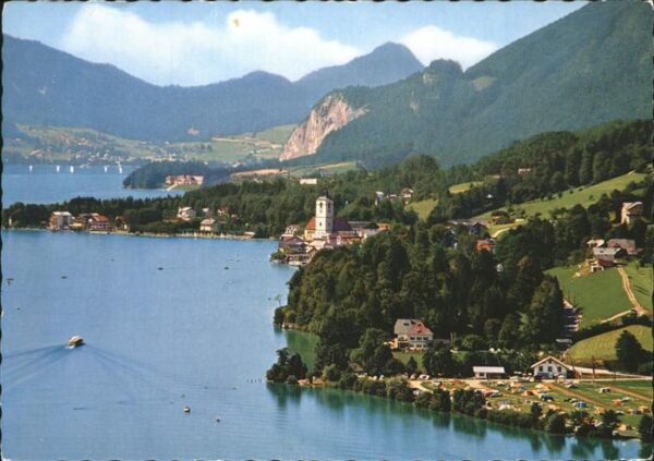 St Wolfgang Wolfgangsee Salzkammergut FLiegeraufnahme