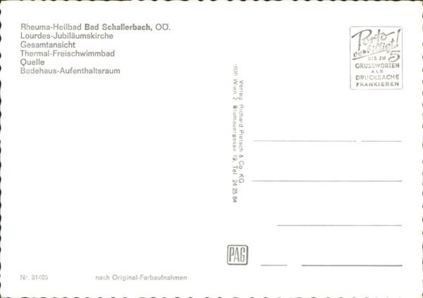 Bad Schallerbach Wappen Kirche Freibad – Bild 2
