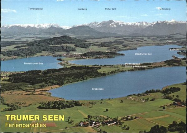 Untersberg Trumer Seen Fliegeraufnahme