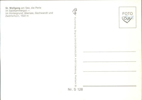 St Wolfgang Wolfgangsee Salzkammergut Abersee Gschwandt Zwölfer – Bild 2