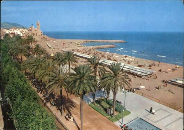 Sitges Strand Palmen