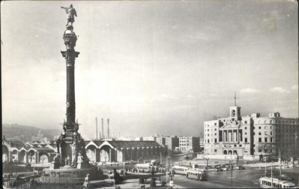Barcelona Cataluna Monumento a Colon Comandancia de Marina