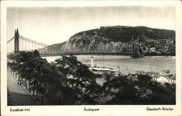 Budapest Erzsebet hid Elisabeth Brücke Donau Dam