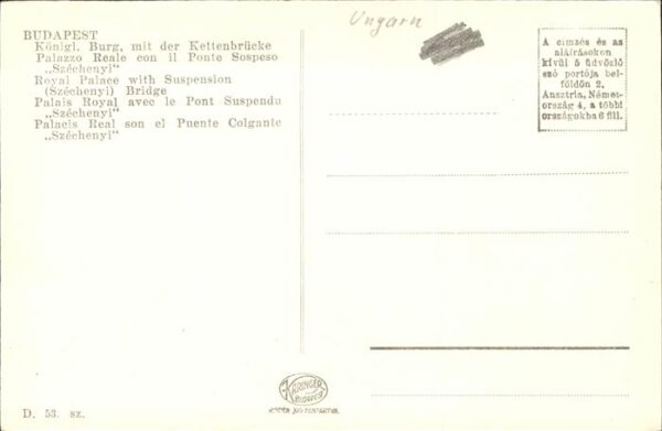 Budapest Kiralyi varpalota a Lanchiddal Königlic – Bild 2