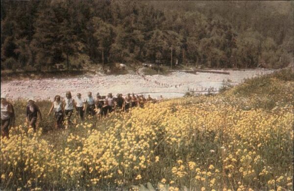 Russland Blumenwiesen im Tal Adylsu
