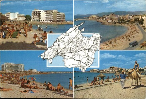 Can Pastilla Palma de Mallorca Strand Hotel Übersichtskarte Kamel Seri