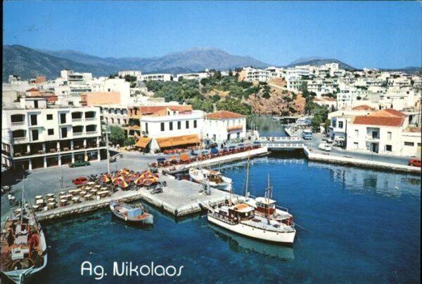 Nikolaos Agios Kreta Hafen Schiff Hotel Restaurant