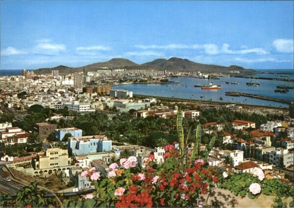 Las Palmas Gran Canaria Vista panoramica Puerto Barco Hafen Sch