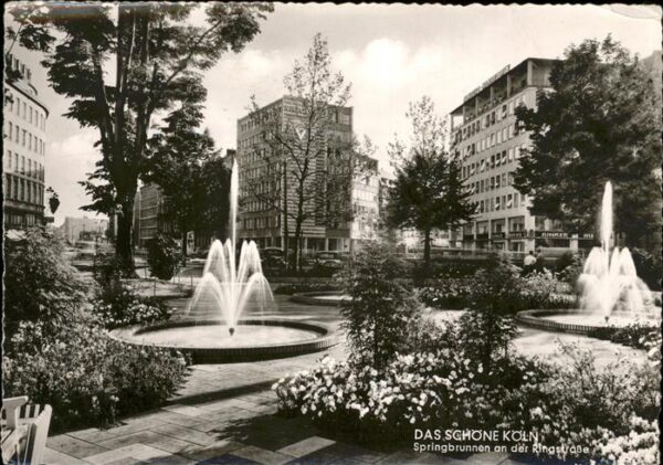 Koeln Rhein Springbrunnen Ringstrasse