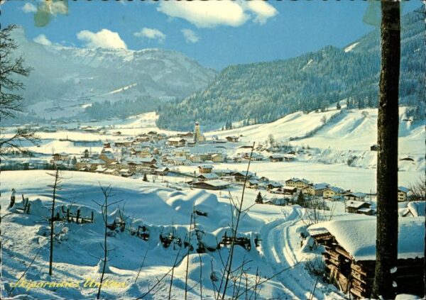 Unken Panorama Alpenblick Wintersportplatz