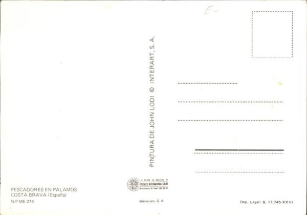 Palamos Pescadores Puerto Iglesia Künstlerkarte – Bild 2