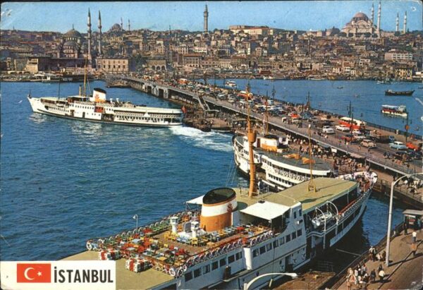 Istanbul Constantinopel Galata Brücke Neue Moschee Süleymaniye