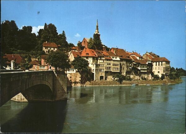 Laufenburg Baden Partie am Rhein Brücke