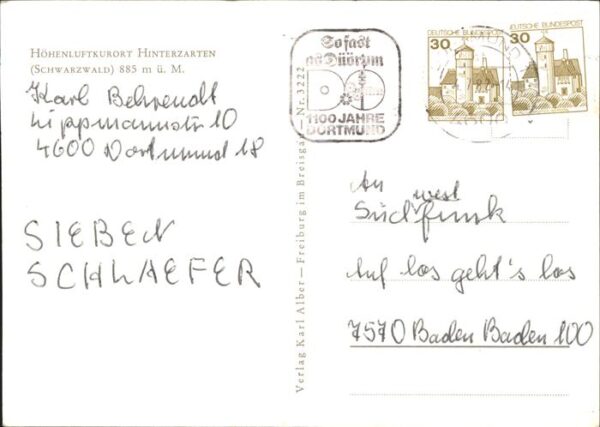Hinterzarten Ortsansicht mit Kirche Fernblick Höhenl – Bild 2