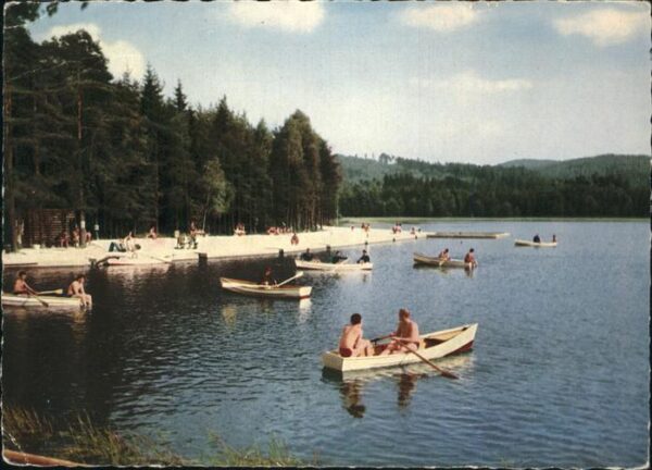 Ploessberg Oberpfalz Partie am See Paddelboot