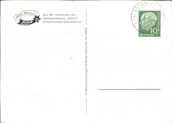 Sasbachwalden Gaststube Sternenwirtshaus Hohritt – Bild 2