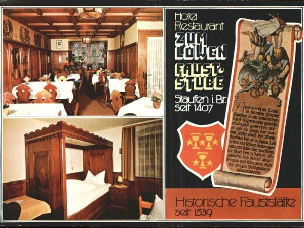 Staufen Breisgau Hotel Restaurant Zum Löwen Fauststube W