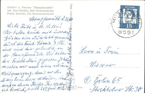 Stempfermuehle Gasthof Pension Fränk. Schweiz – Bild 2