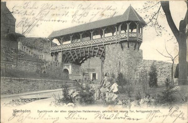 Wiesbaden römischen Heidemauer Tor
