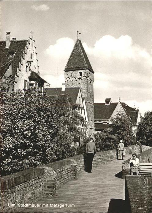 Ulm Donau Stadtmauer Metzgerturm