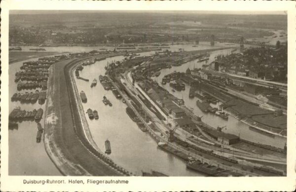 Duisburg Ruhr Fliegeraufnahme Hafen