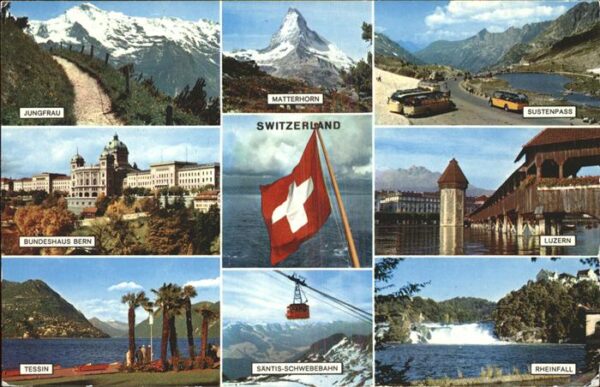 Postbus Seilbahn Rheinfall Luzern Bundeshaus Te