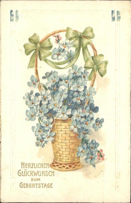 Geburtstag Blumen Korb
