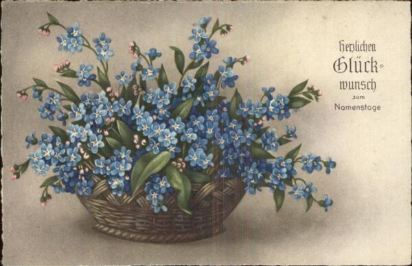 Namenstag Namenskarte Blumen