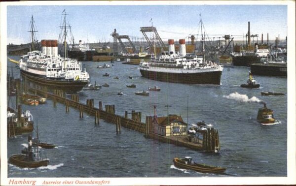 Dampfer Oceanliner Hamburg Hafen