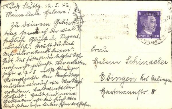 Scherenschnitt Schattenbildkarte Kind Gießkanne Blumen – Bild 2