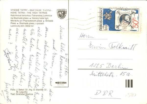 Seilbahn Vysoke Tatry Tschekoslowakei – Bild 2
