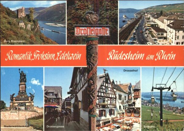 Seilbahn Rüdesheim am Rhein Drosselgasse Niederw