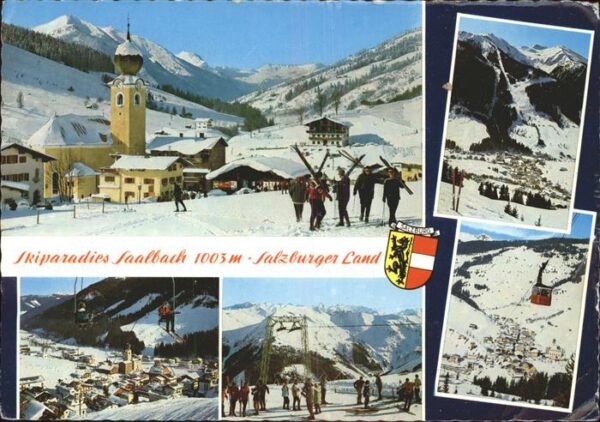 Skifahren Seilbahn Saalbach Dorfkirche