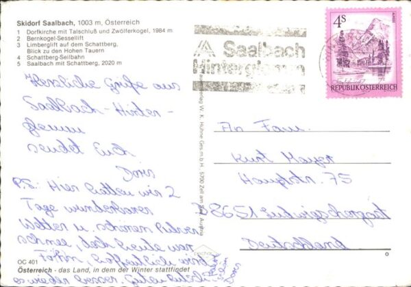 Skifahren Seilbahn Saalbach Dorfkirche – Bild 2