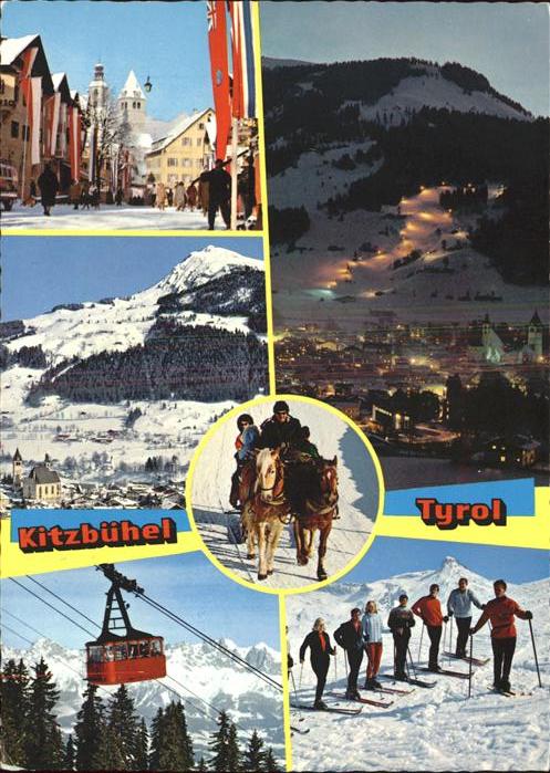 Pferde Schlitten Seilbahn skifahren Kitzbühel
