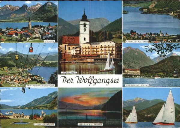 Segelboote Seilbahn Wolfgangsee Alpenseebad Strobl