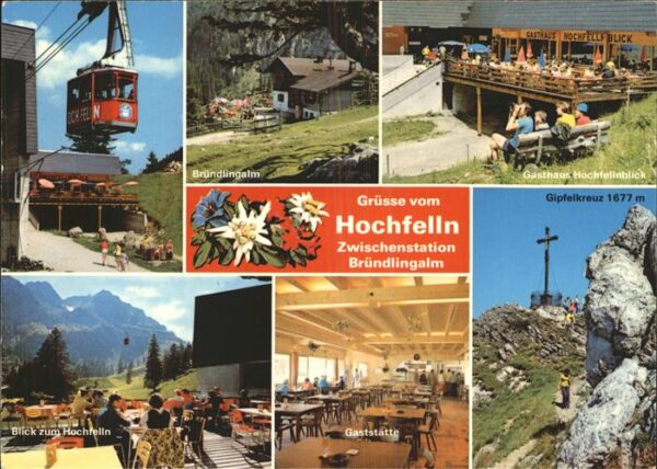 Seilbahn Hochfelln Gipfelkreuz Bründlingalm