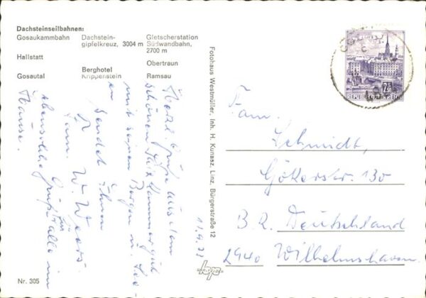 Seilbahn Dachstein Gipfelkreuz Hallstatt Gosauta – Bild 2