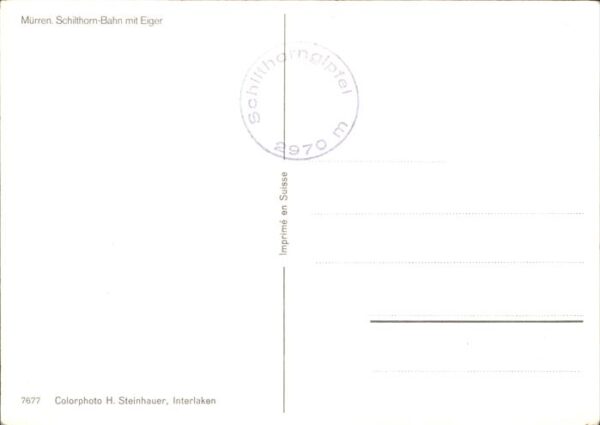 Seilbahn Mürren Eiger Schilthornbahn – Bild 2