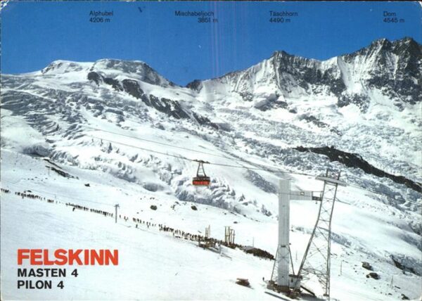 Seilbahn Felskinn Alphübel Täschhorn