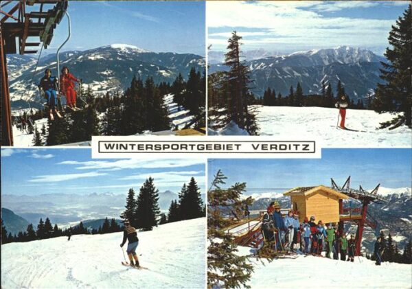 Skifahren Sessellift Verditz