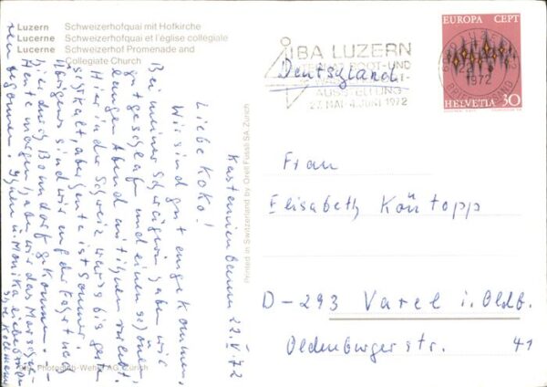 Dampfer Seitenrad Luzern Schweizerhofquai Hofkirche – Bild 2