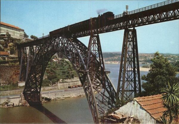 Bruecken Bauwerke Porto D. Maria Pia Portugal Eisenbahn