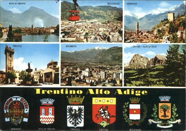 Seilbahn Wappen Merano Ortisei Trentino Alto Adi